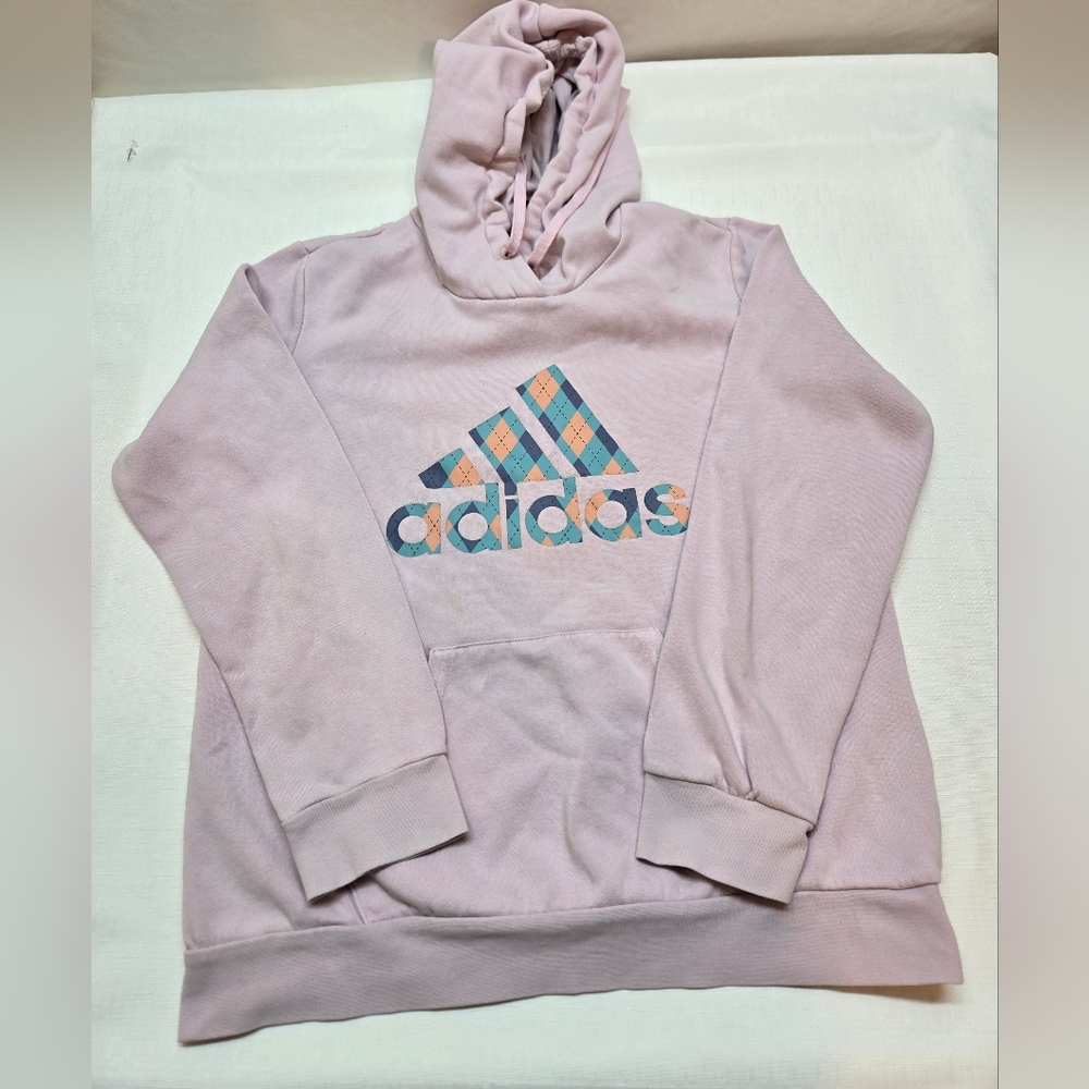 Adidas Soft Pink and Cream Textured Shirt